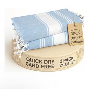 LANE LINEN Beach Towels for Women, 2 Pack Large Beach Towels Oversized